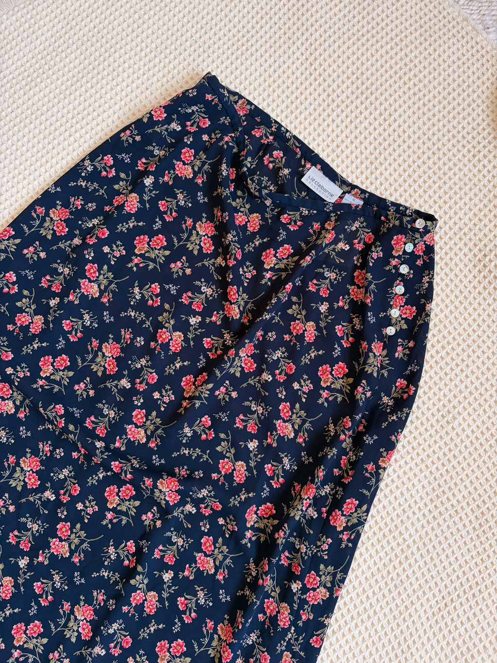 Vtg Liz Floral Maxi
