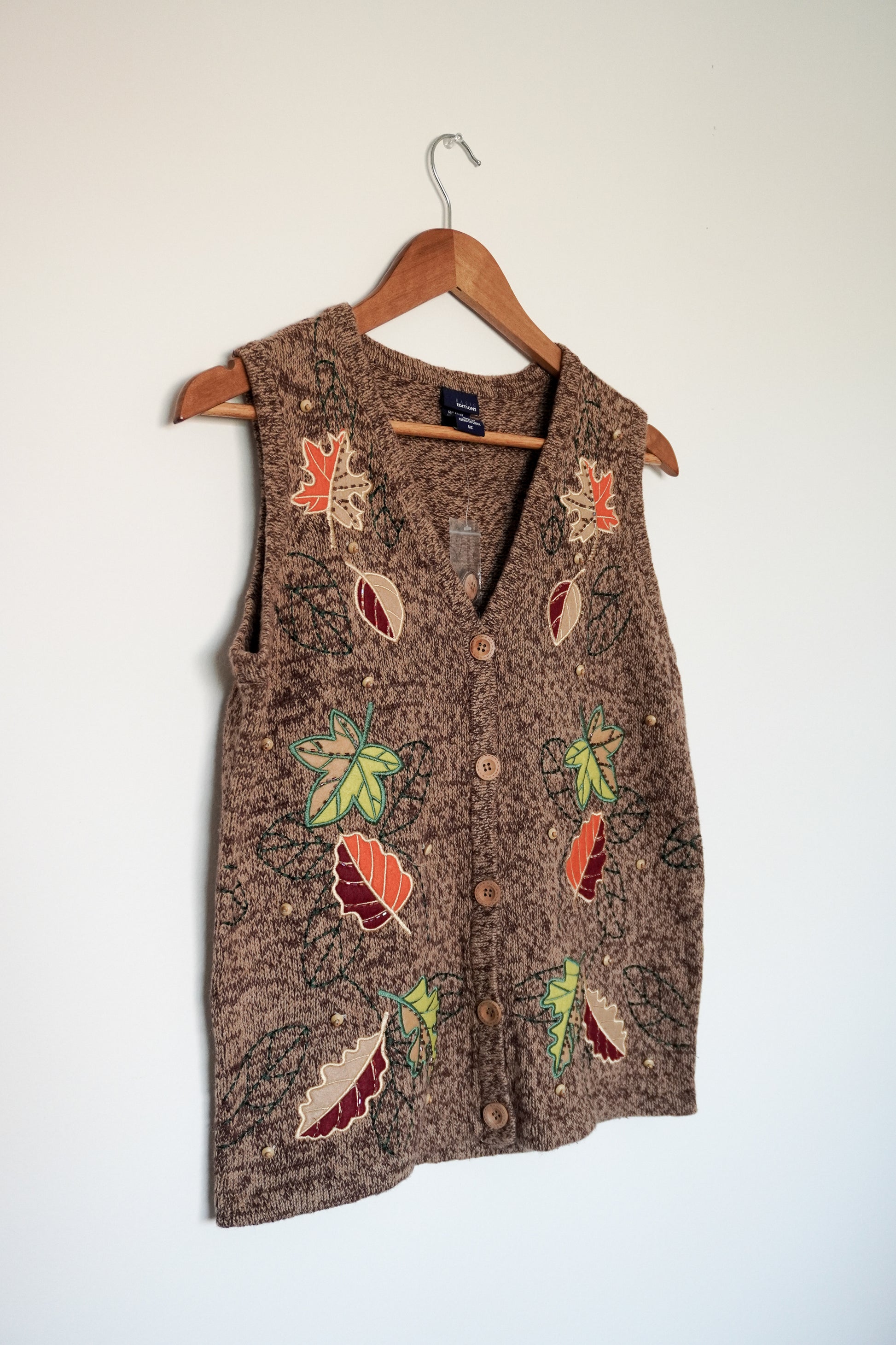Fall Brown Leaf Vest