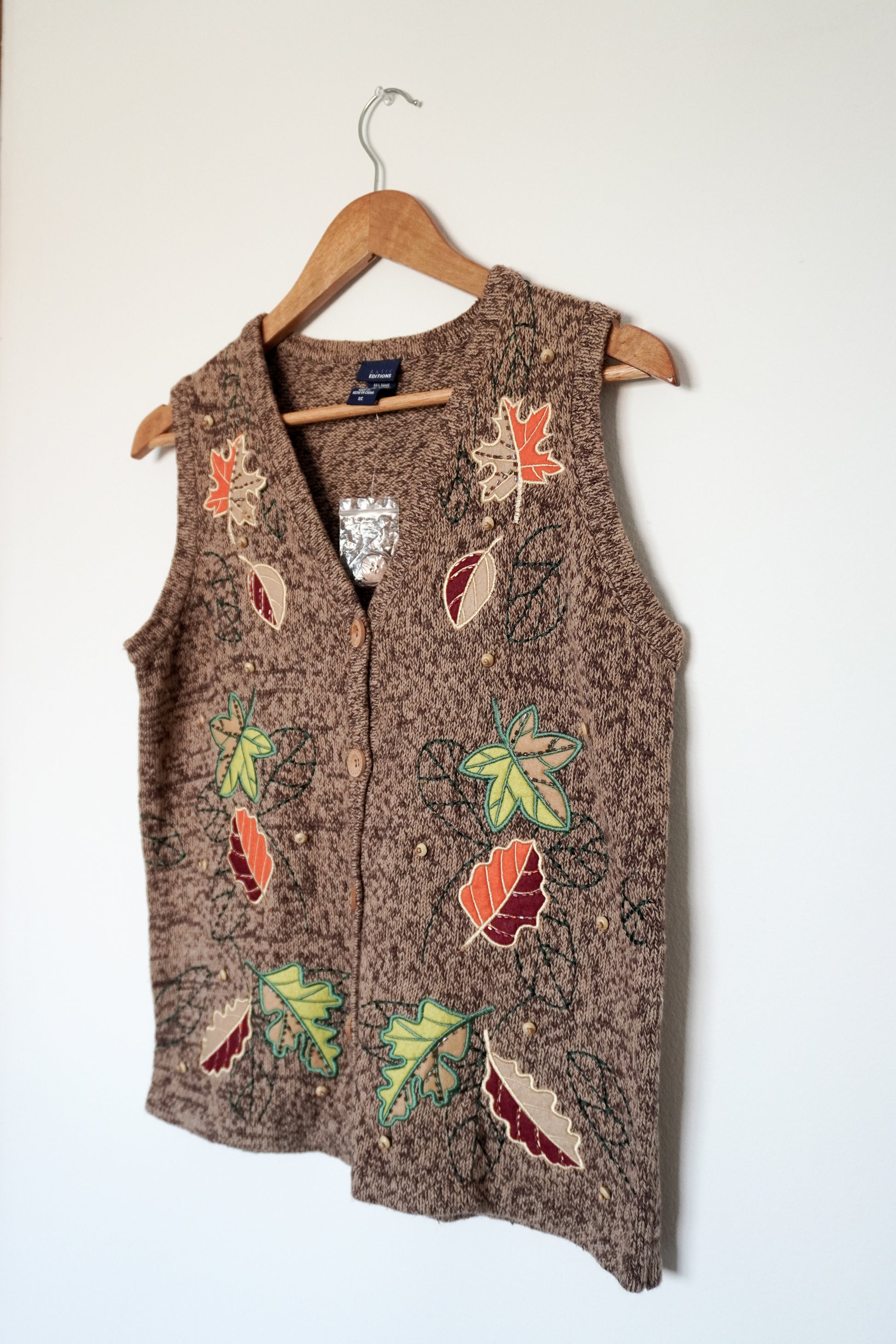 Fall Brown Leaf Vest