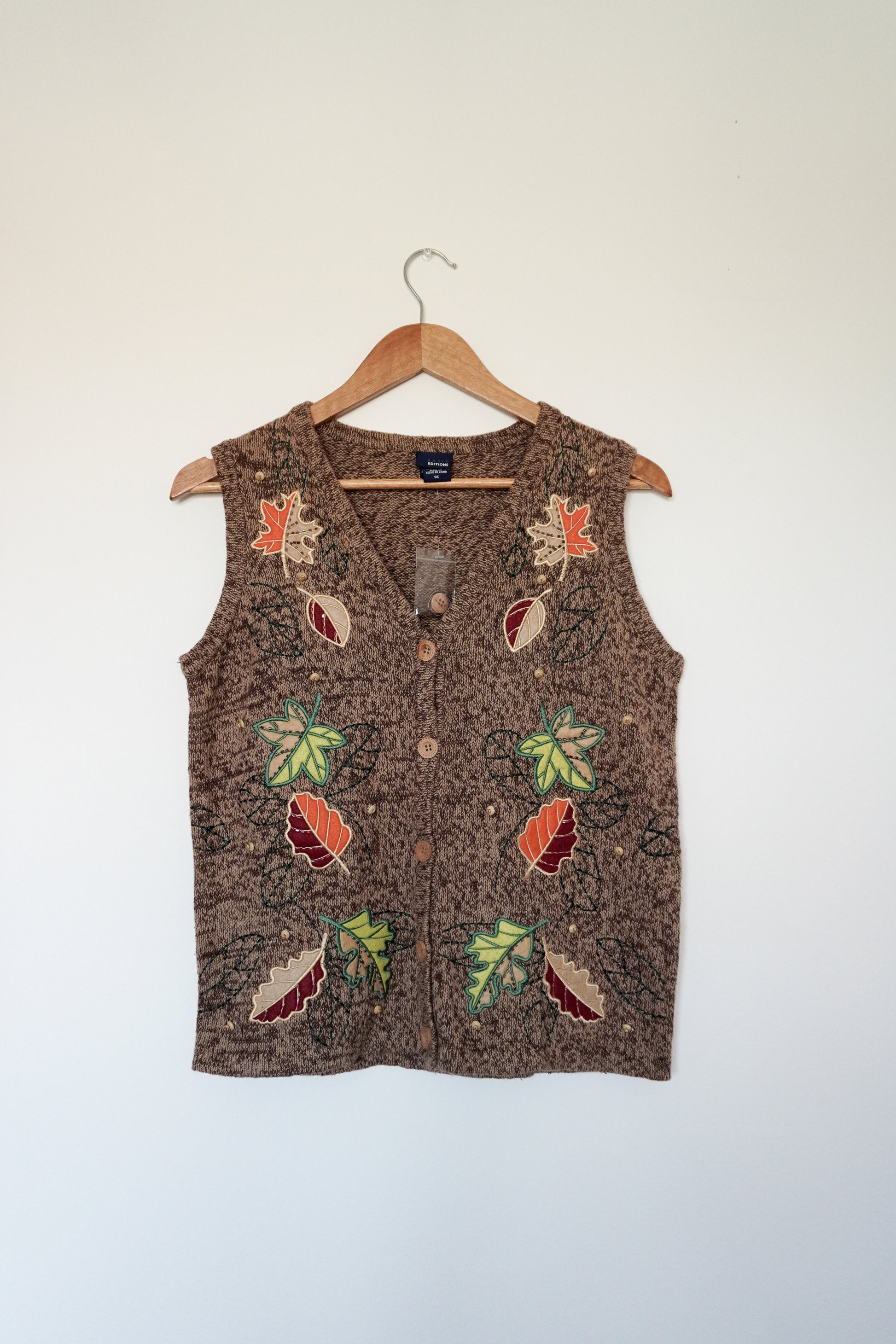 Fall Brown Leaf Vest
