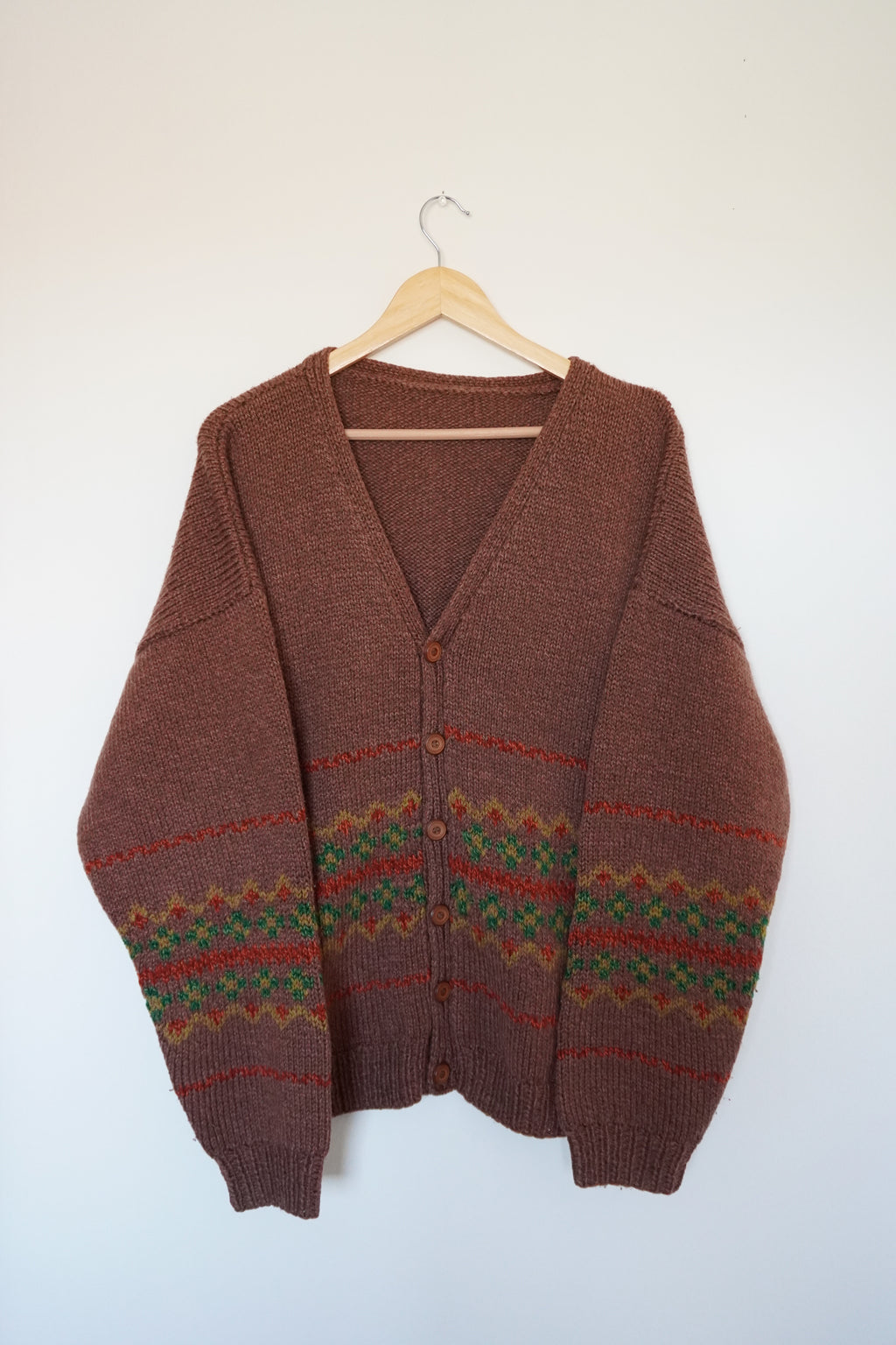 Handknit Textured Cardigan