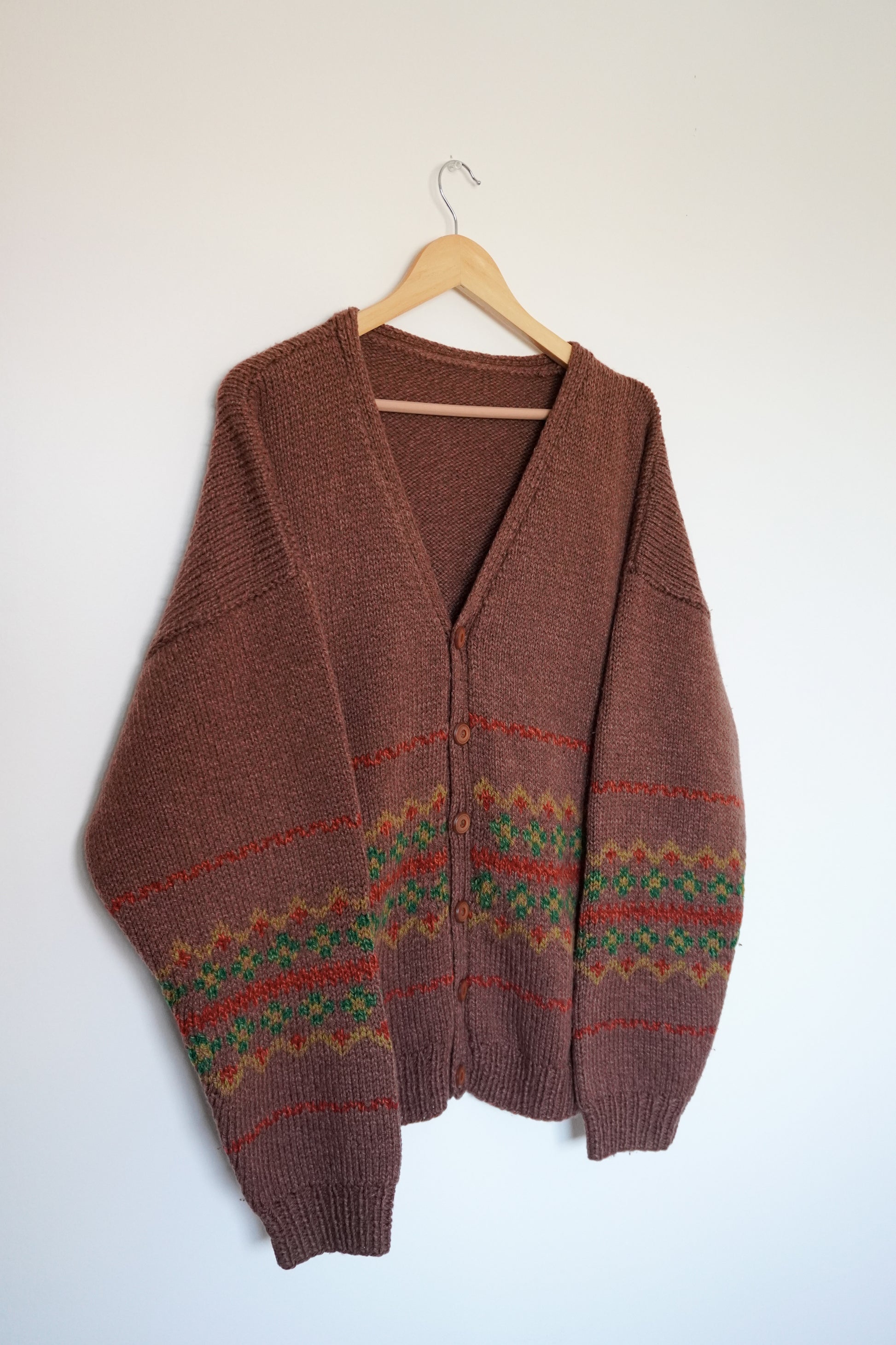 Handknit Textured Cardigan