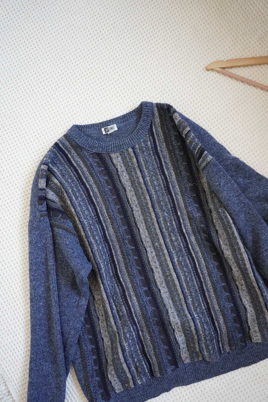 Sky Grandpa Textured Knit