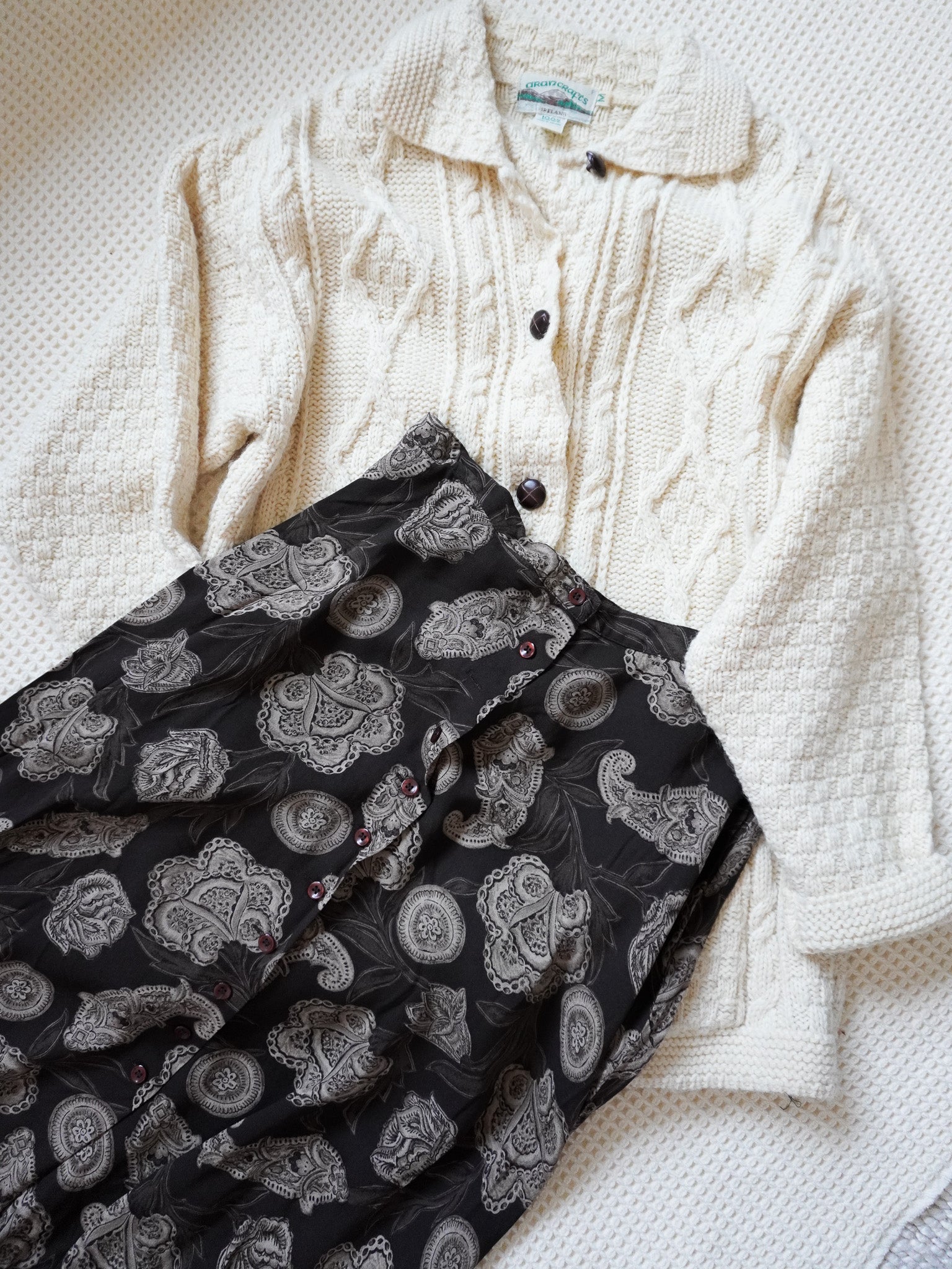 Jones NY Chocolate Floral Skirt