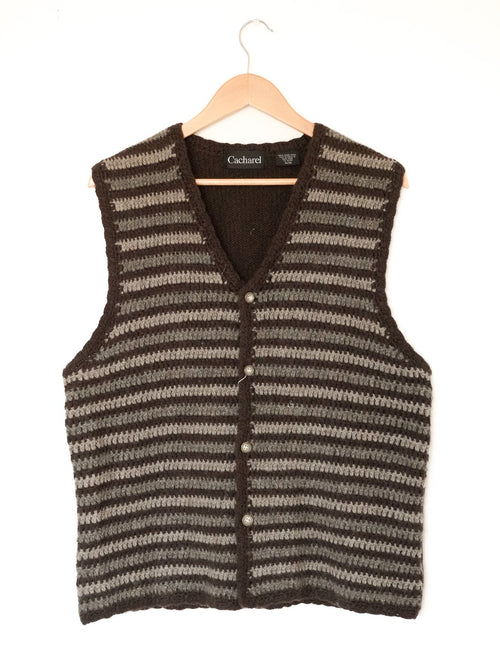 Chocolate Chunky Knit Vest