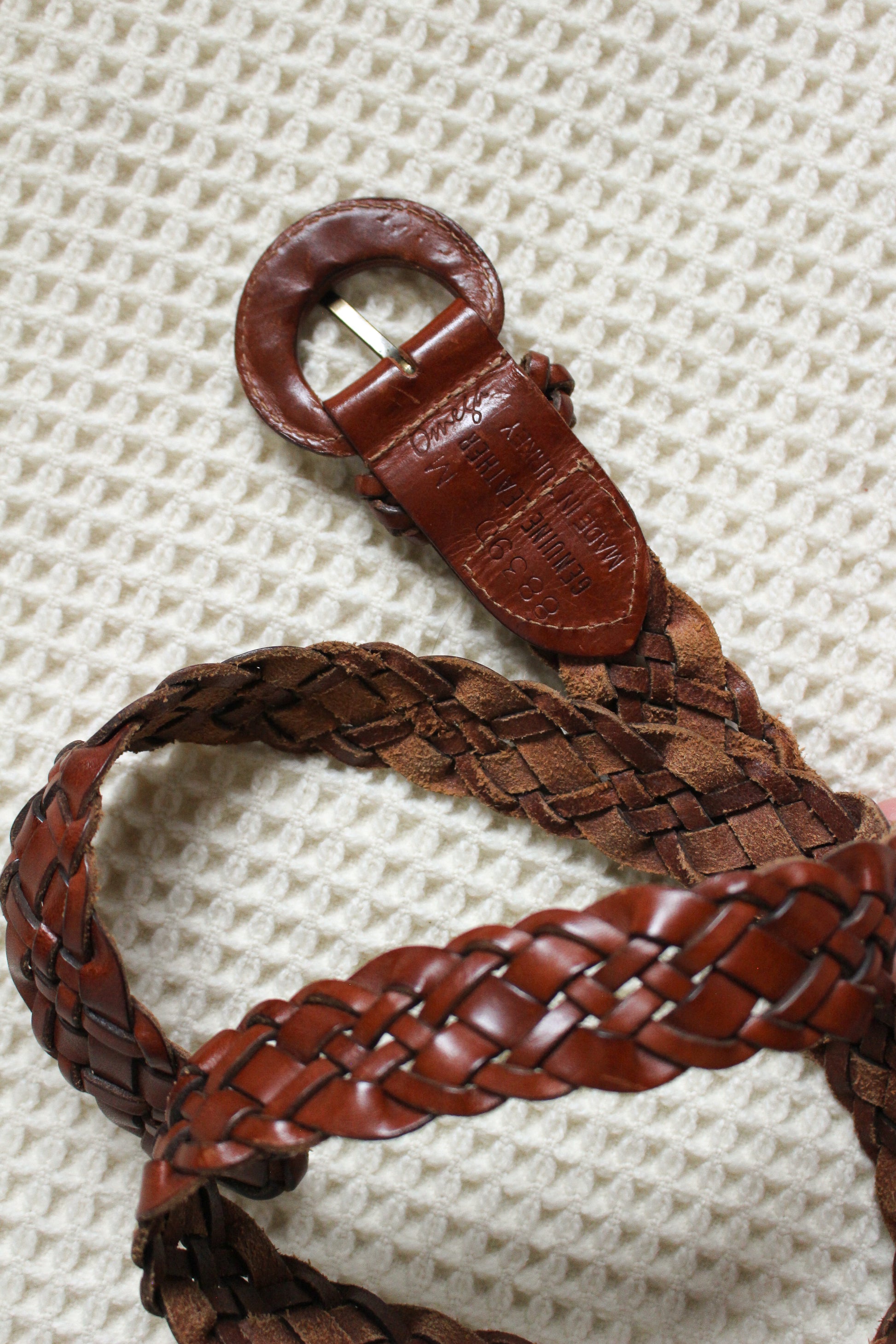 Leather Braided Belt