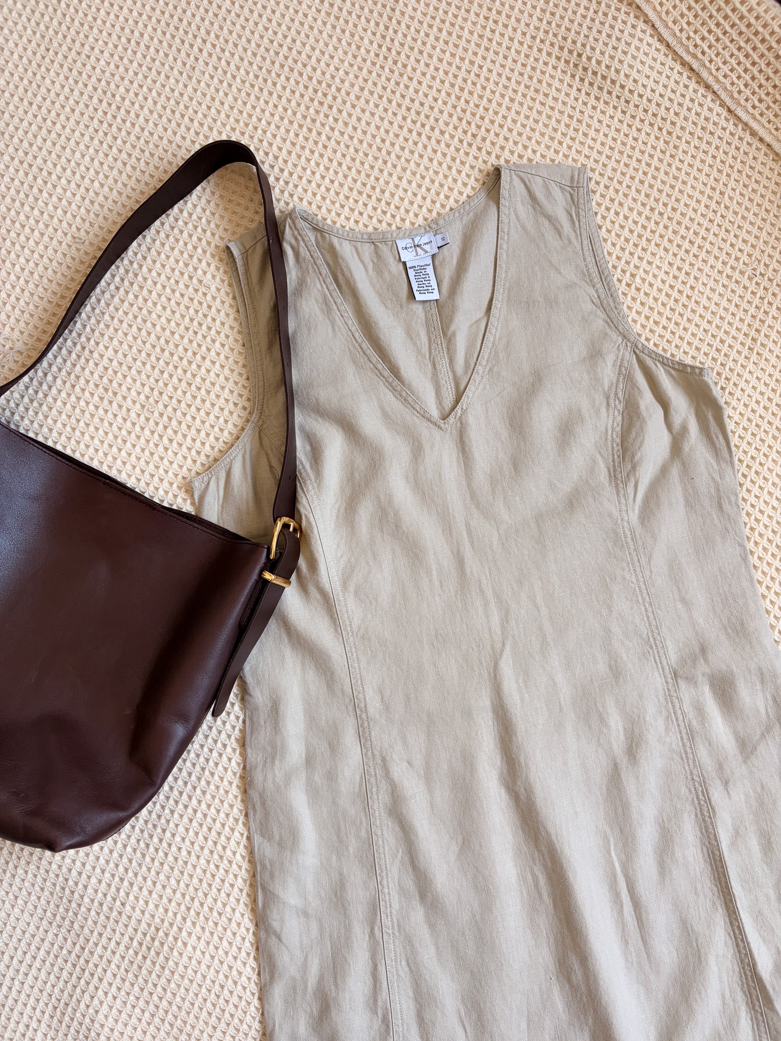 Vtg CK Linen Dress