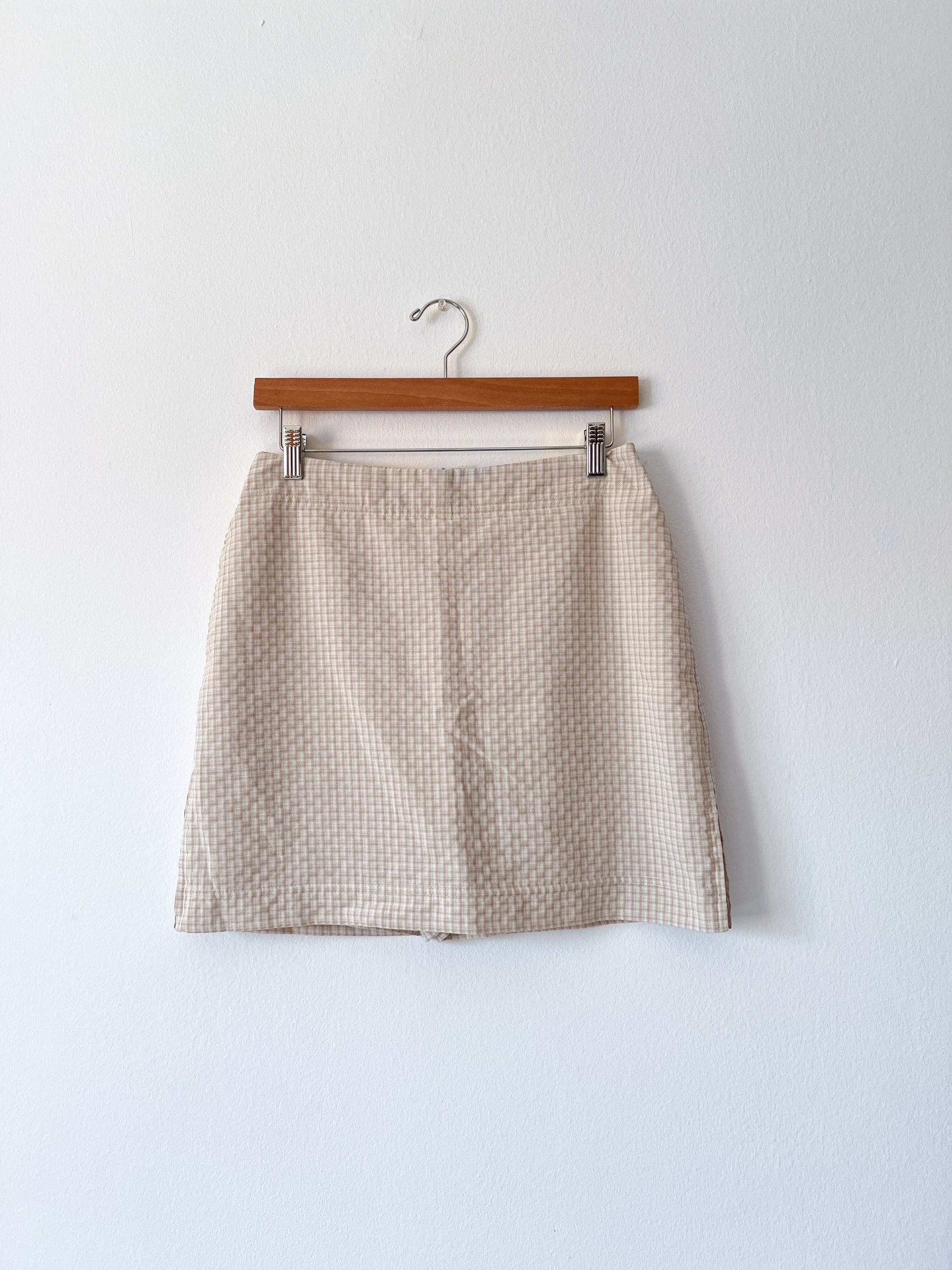 Vtg Gingham Skort