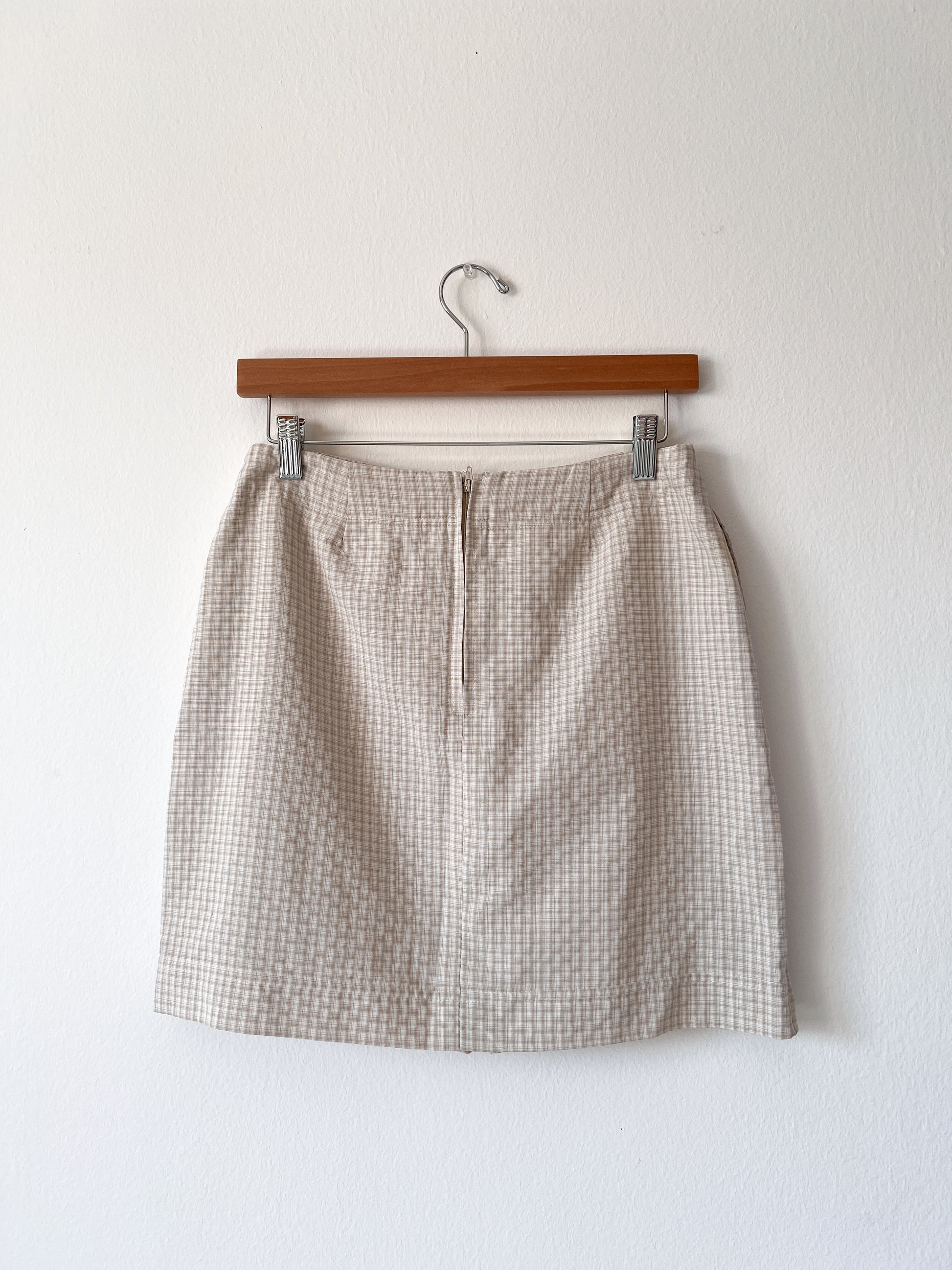 Vtg Gingham Skort