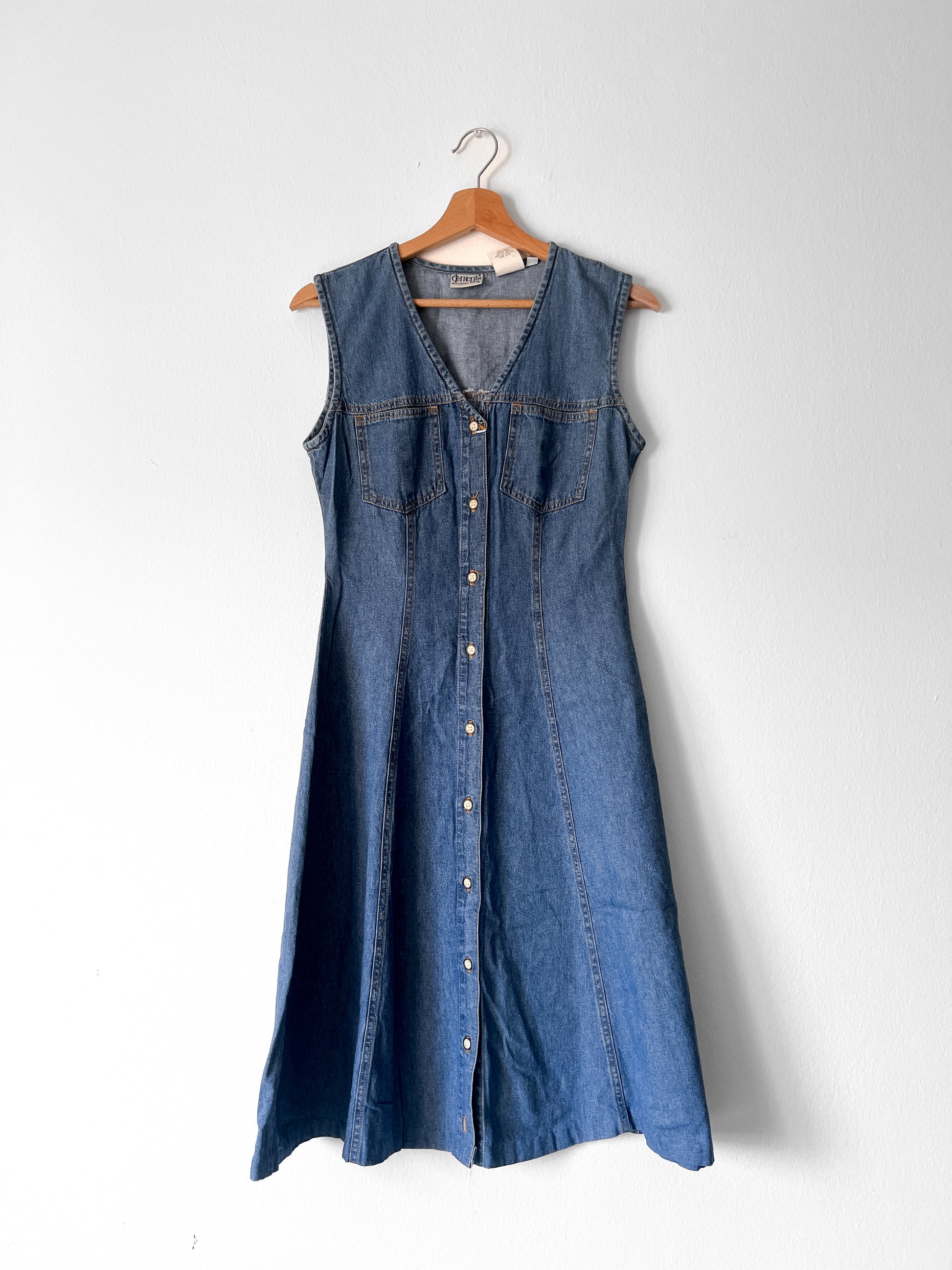 Vtg Elements Denim Dress
