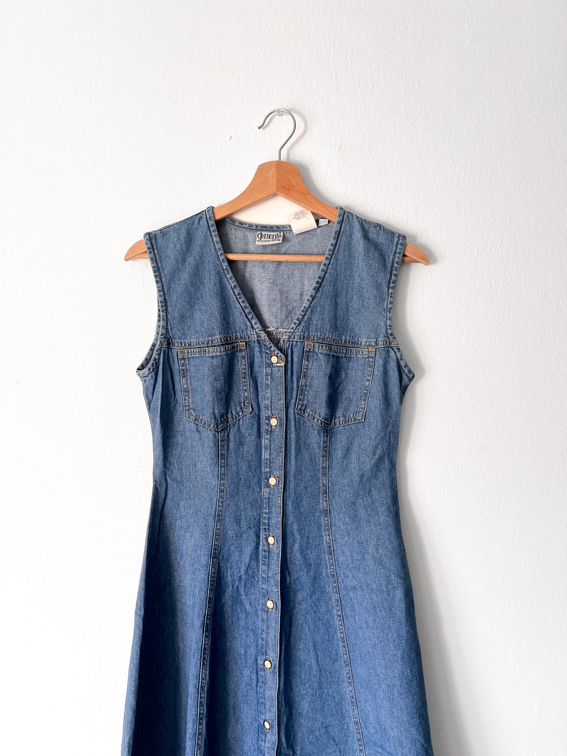 Vtg Elements Denim Dress