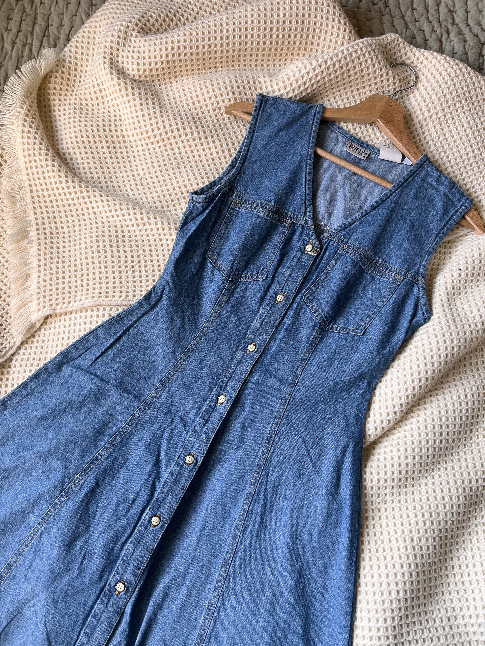 Vtg Elements Denim Dress