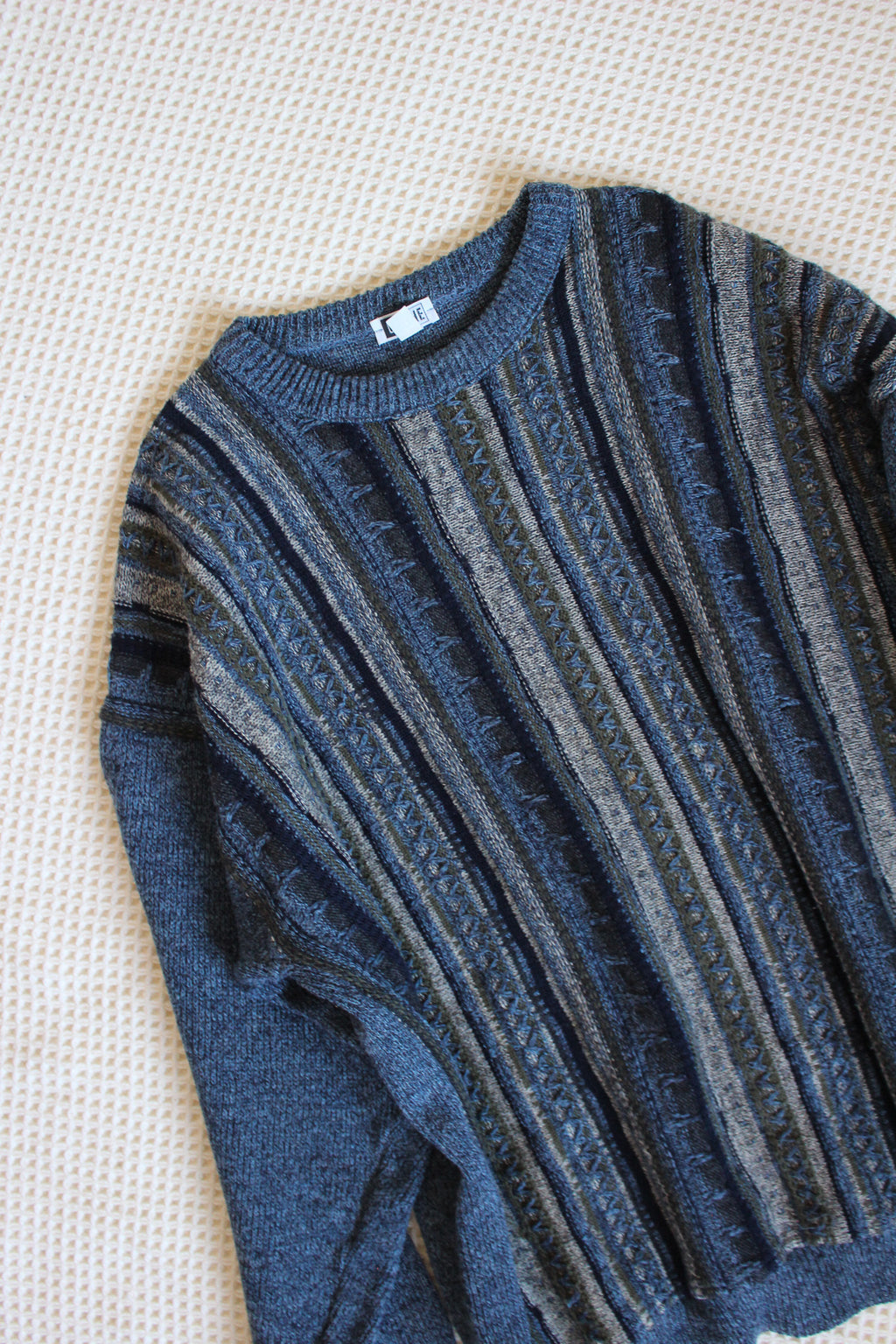 Sky Grandpa Textured Knit