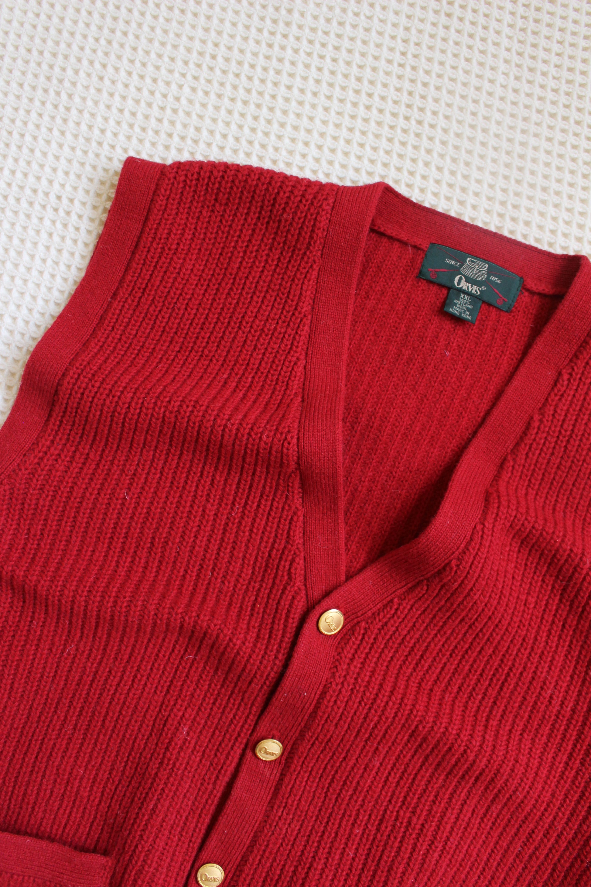 Vtg Orvis Cherry Red Vest