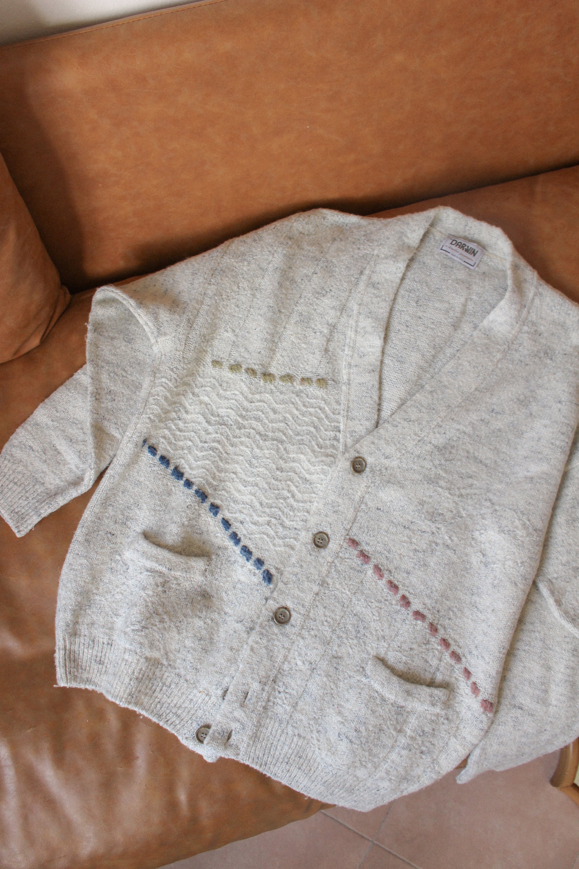 Vtg Darwin Grandpa Cardigan