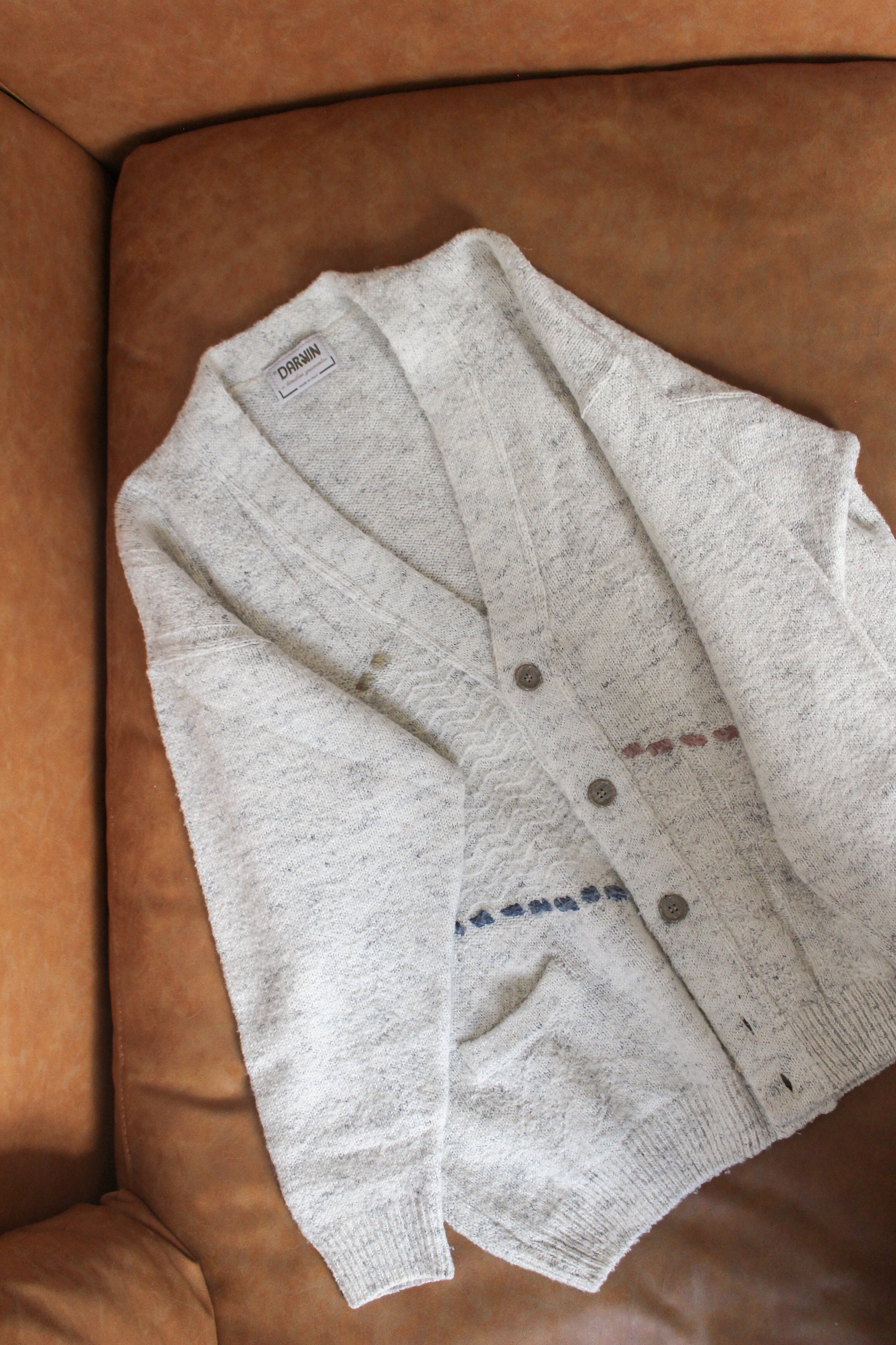 Vtg Darwin Grandpa Cardigan