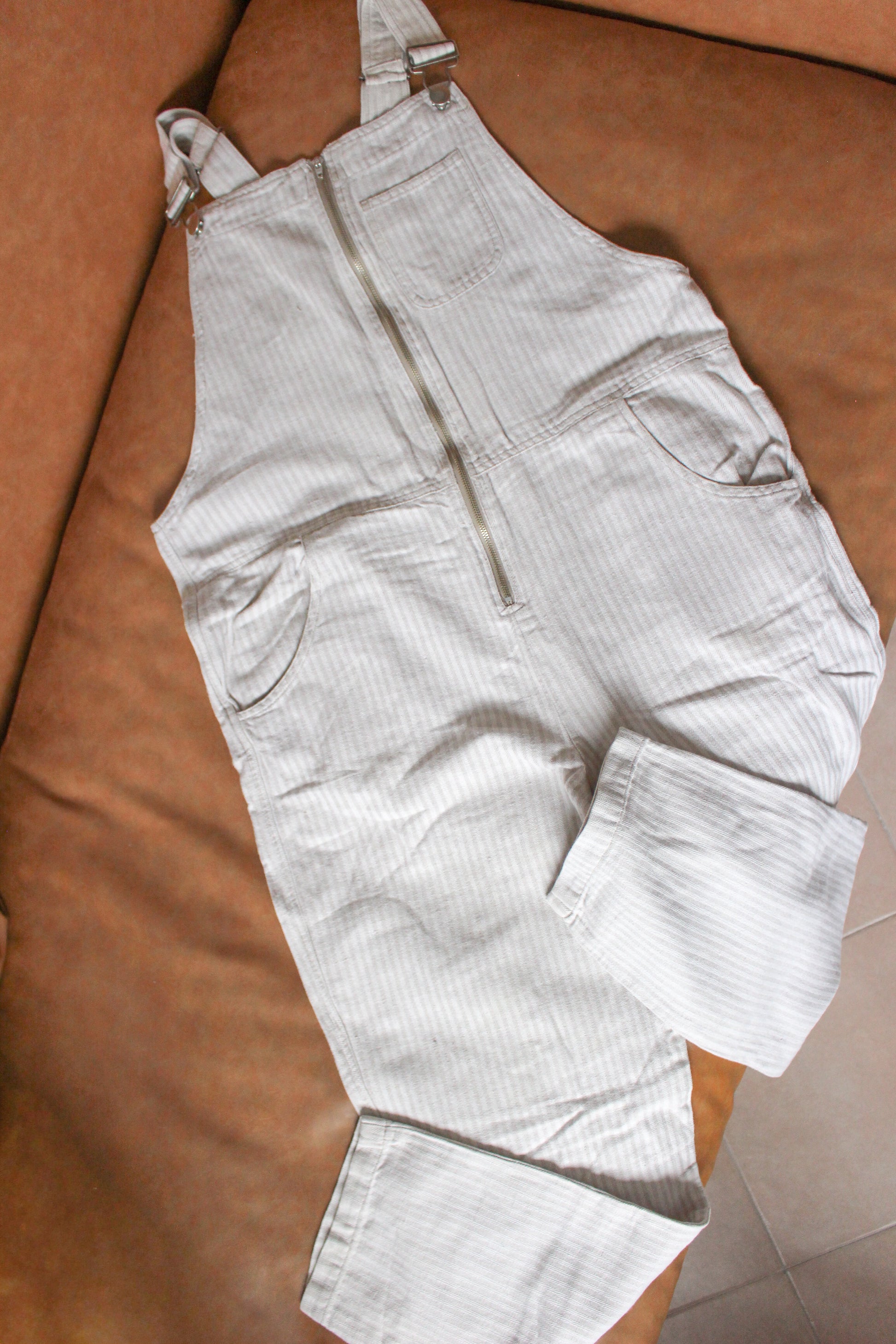 Chicos Painter Striped Overall