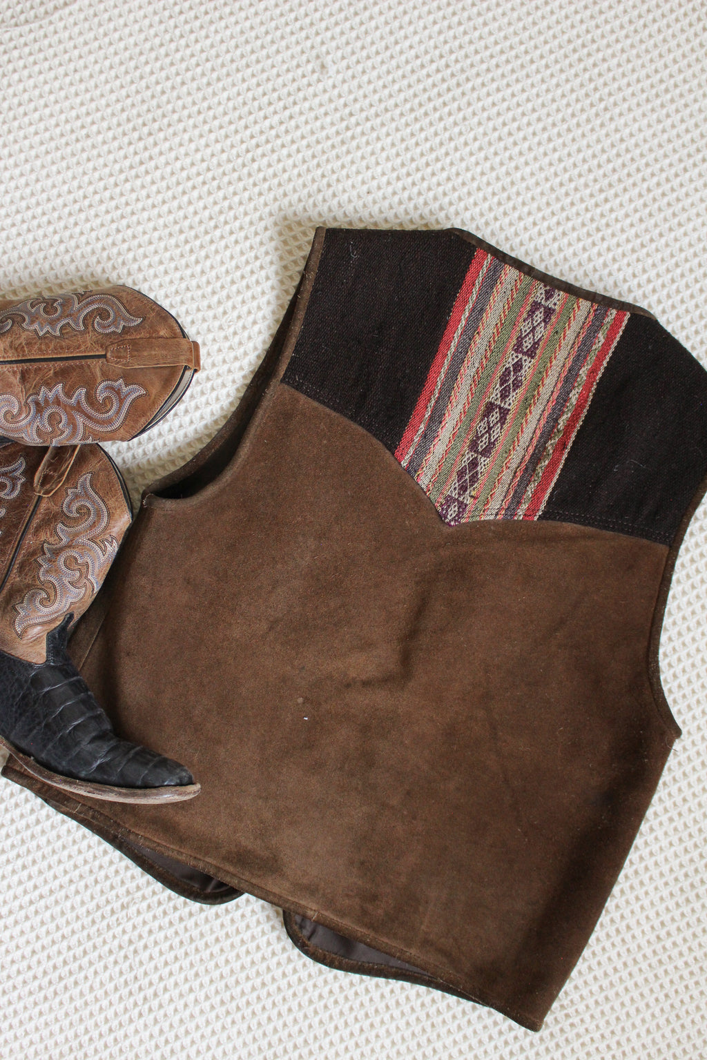 Vtg Italian Leather Vest